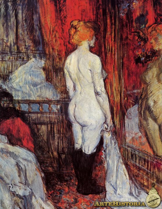 Título: Desnudo femenino ante el espejo Año: 1987 Toulouse Lautrec 